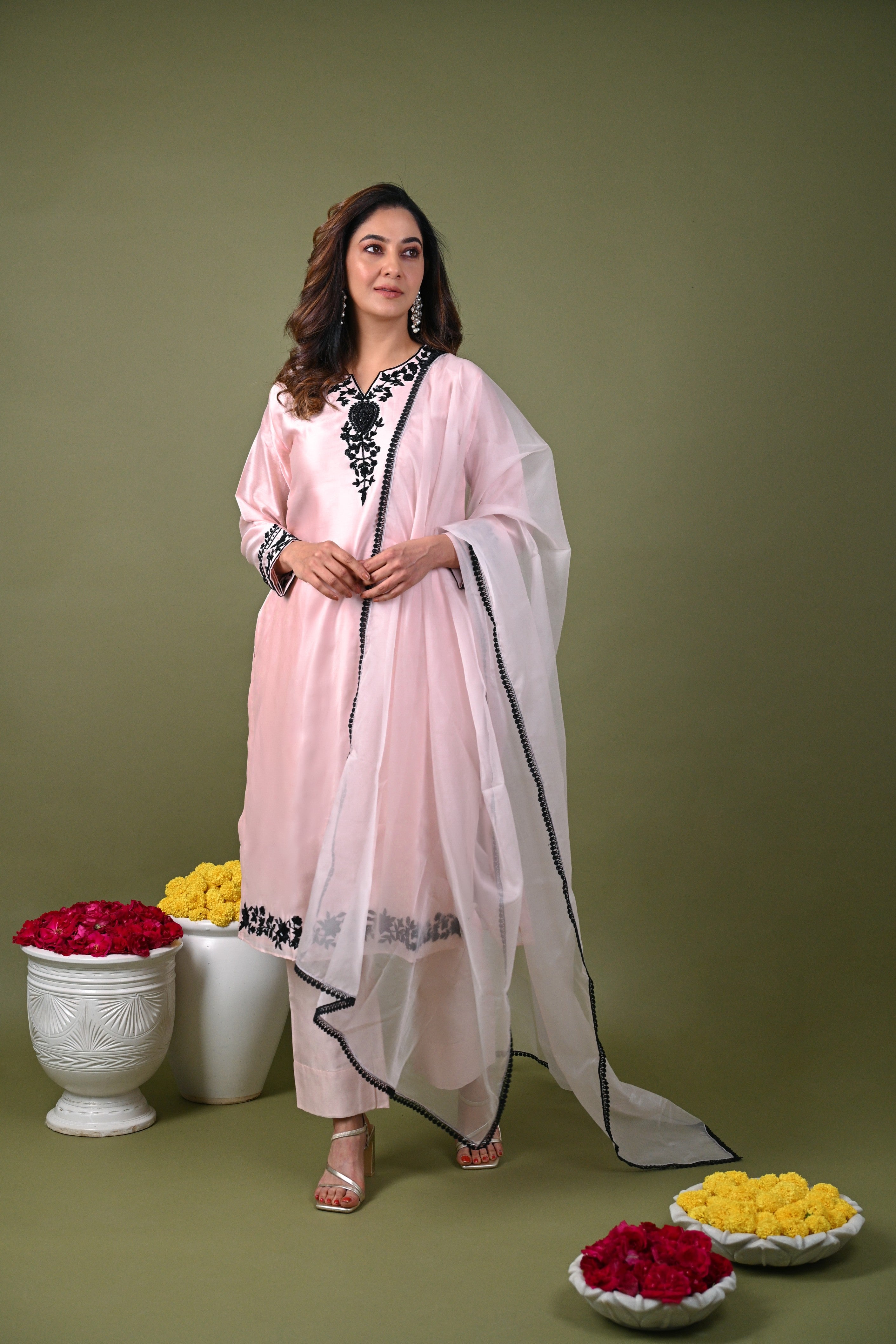 Pastel Pink Kurta Set with Dupatta