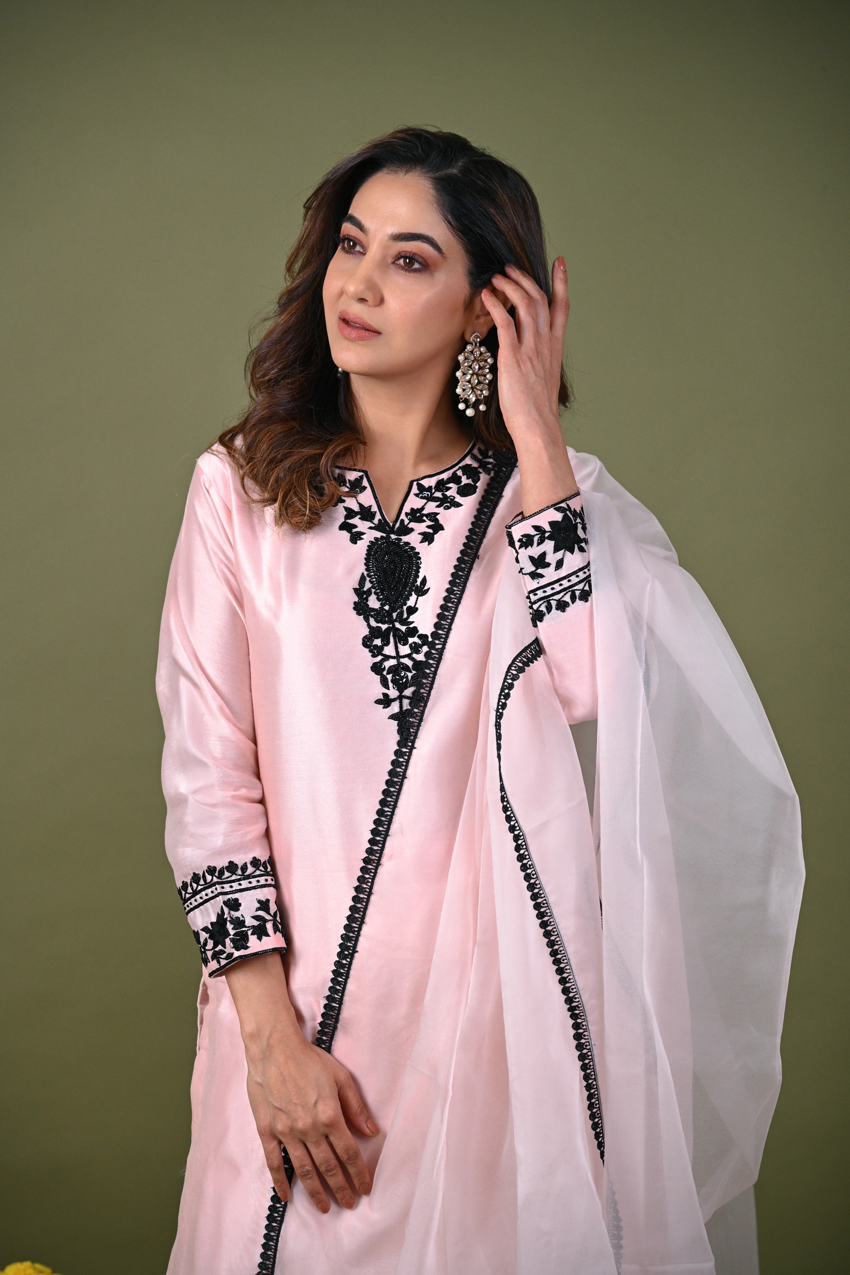 Pastel Pink Kurta Set with Dupatta