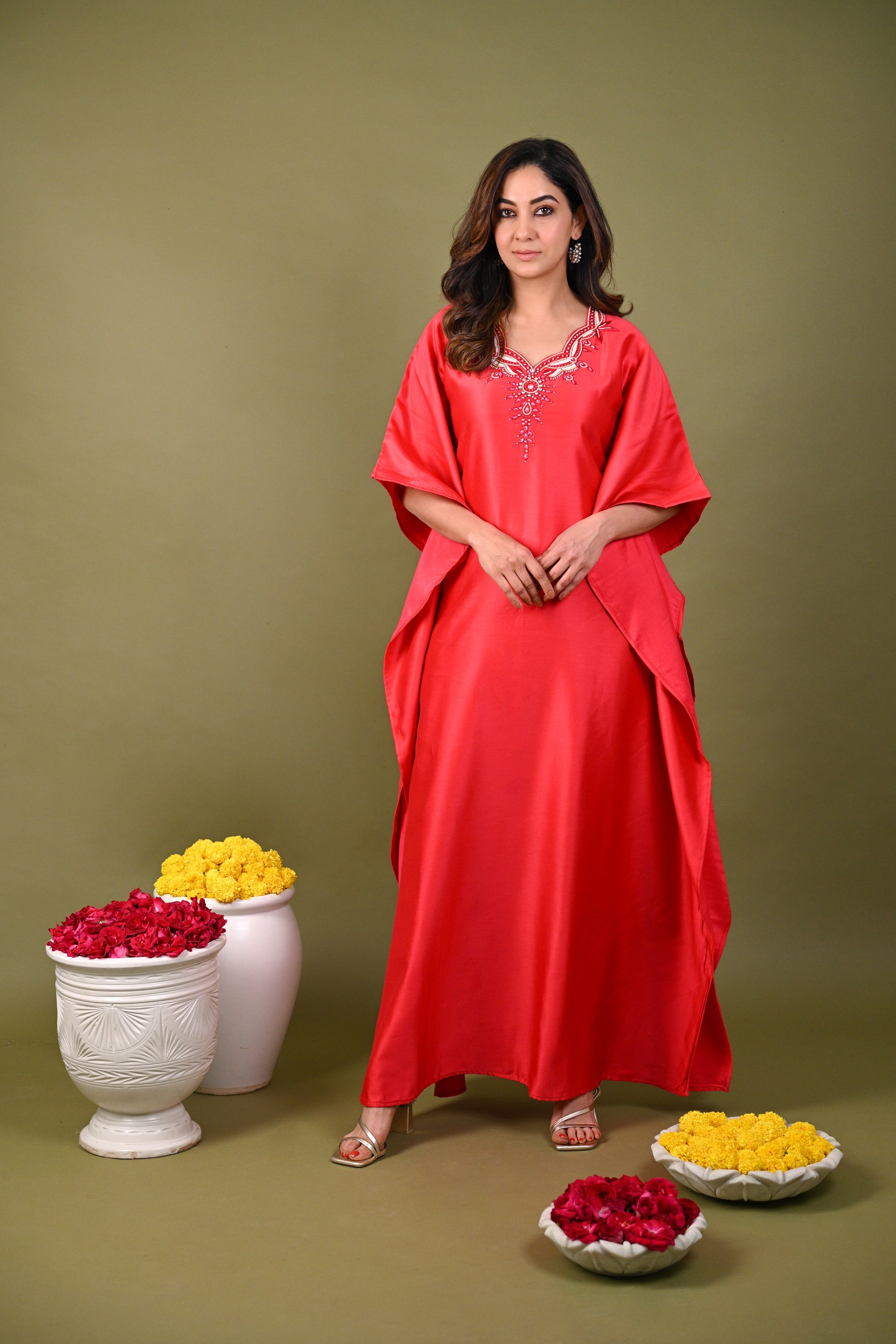Red Tone Kaftan