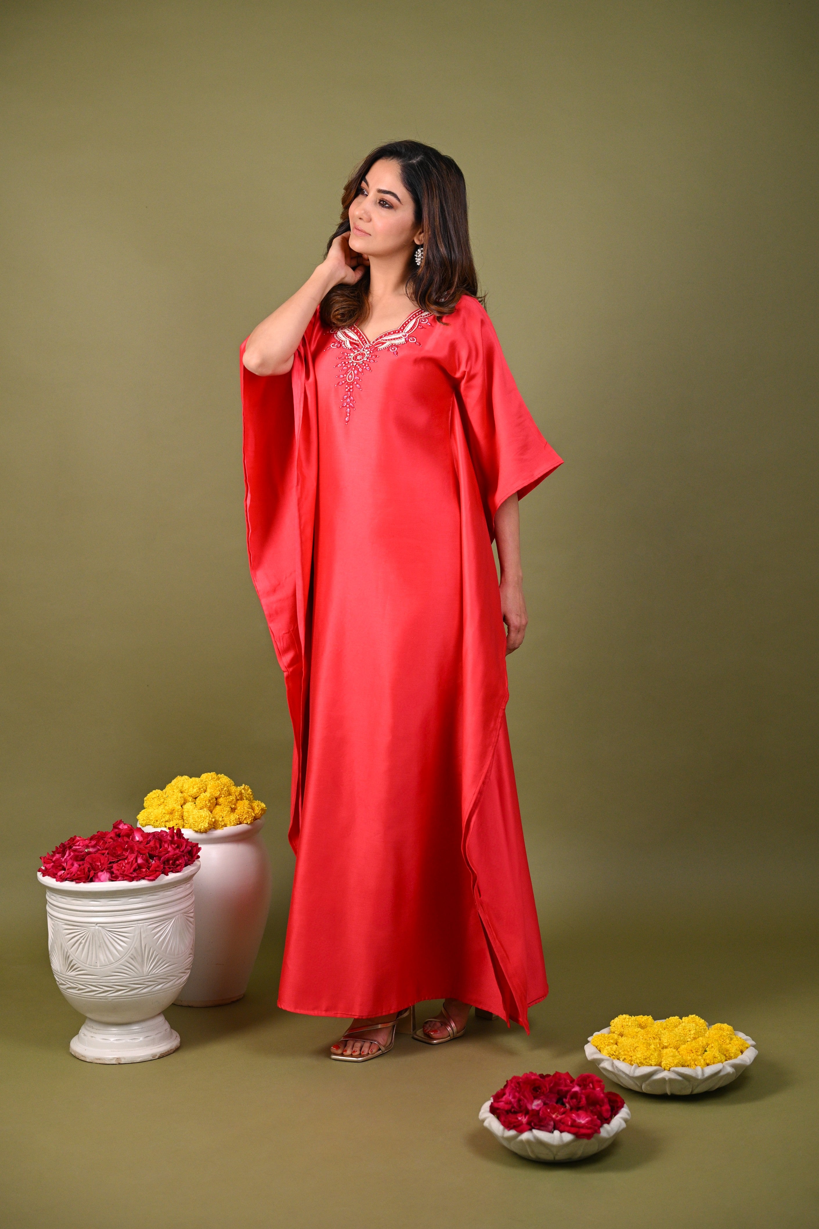 Red Tone Kaftan