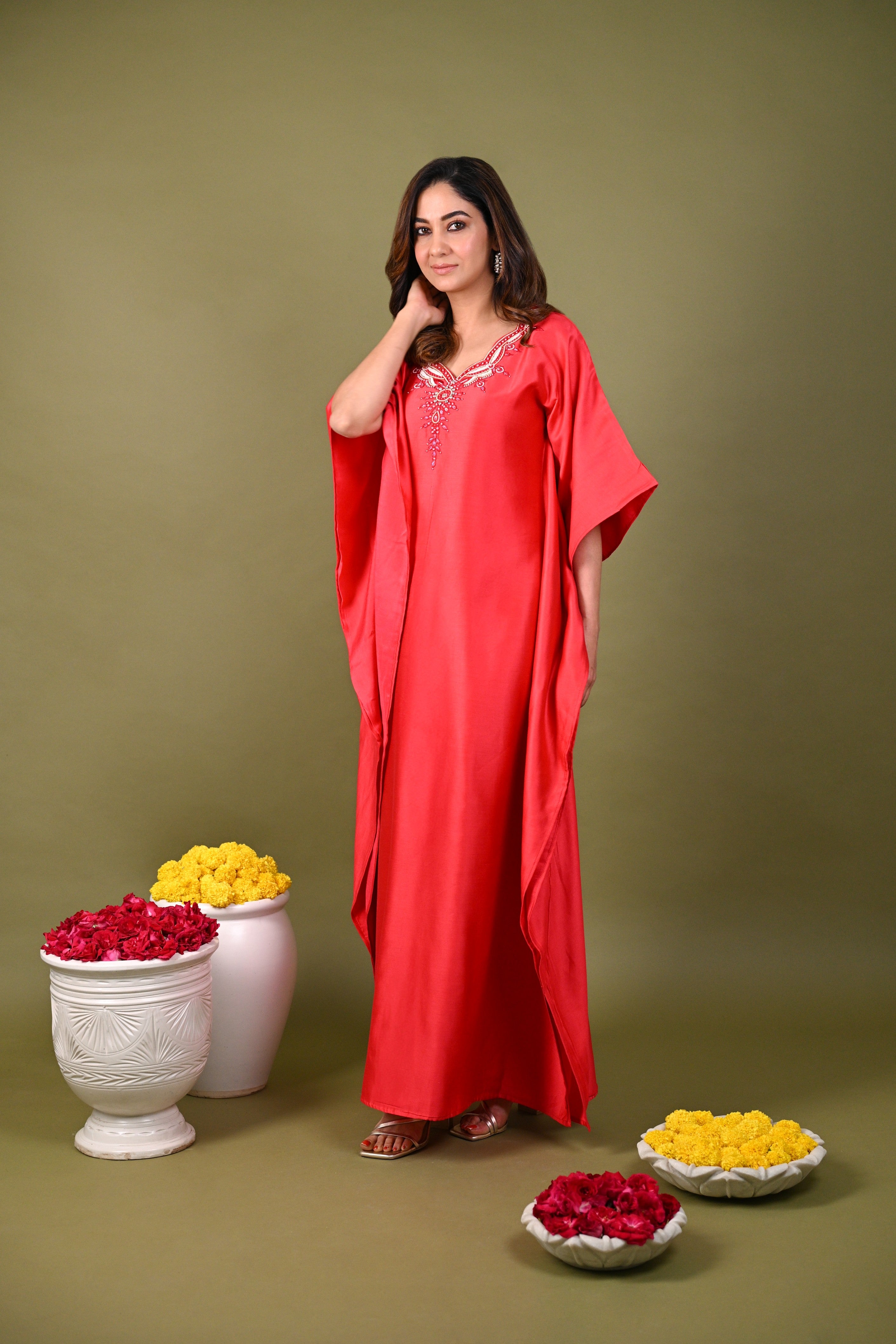 Red Tone Kaftan