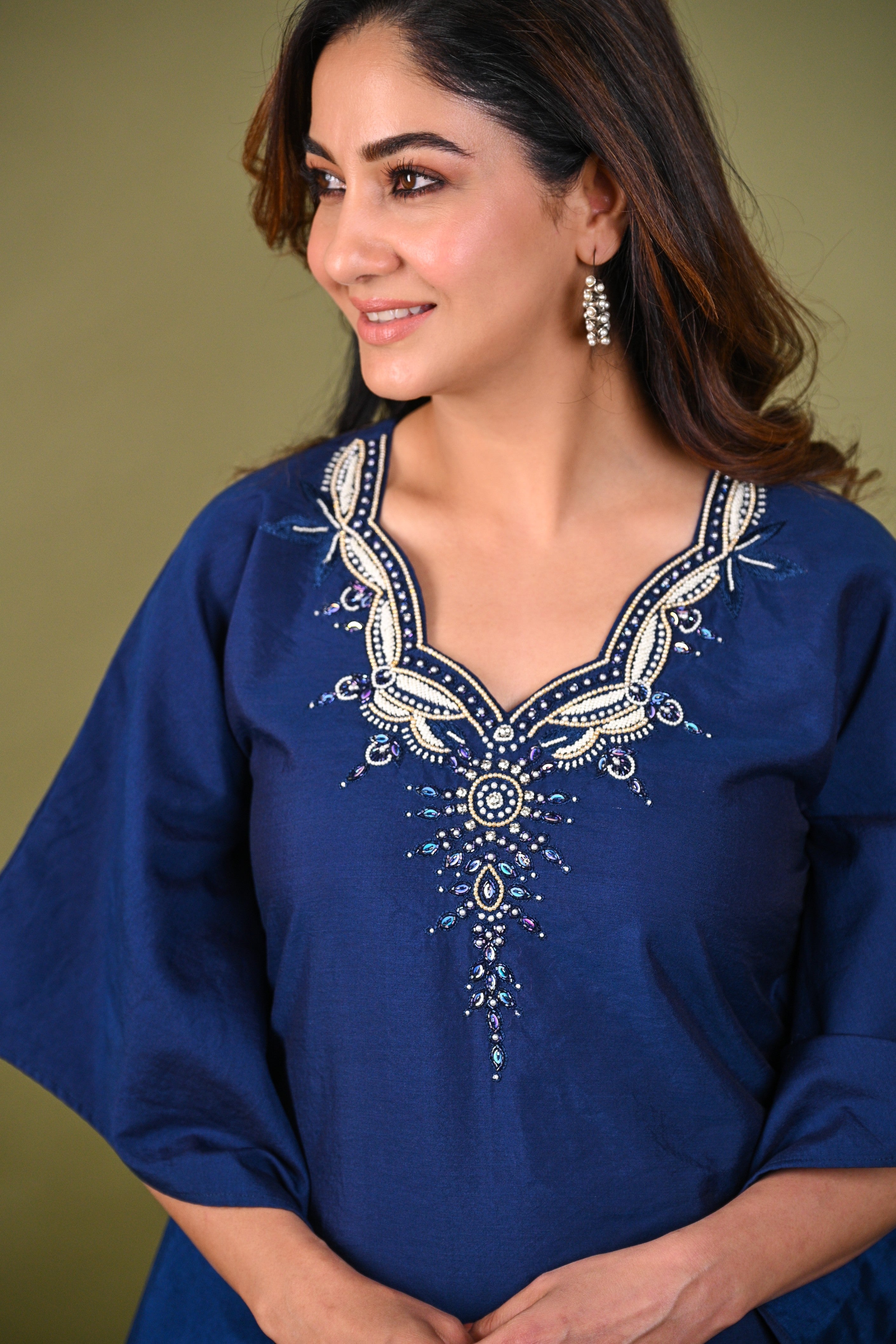 Navy Blue Kaftan