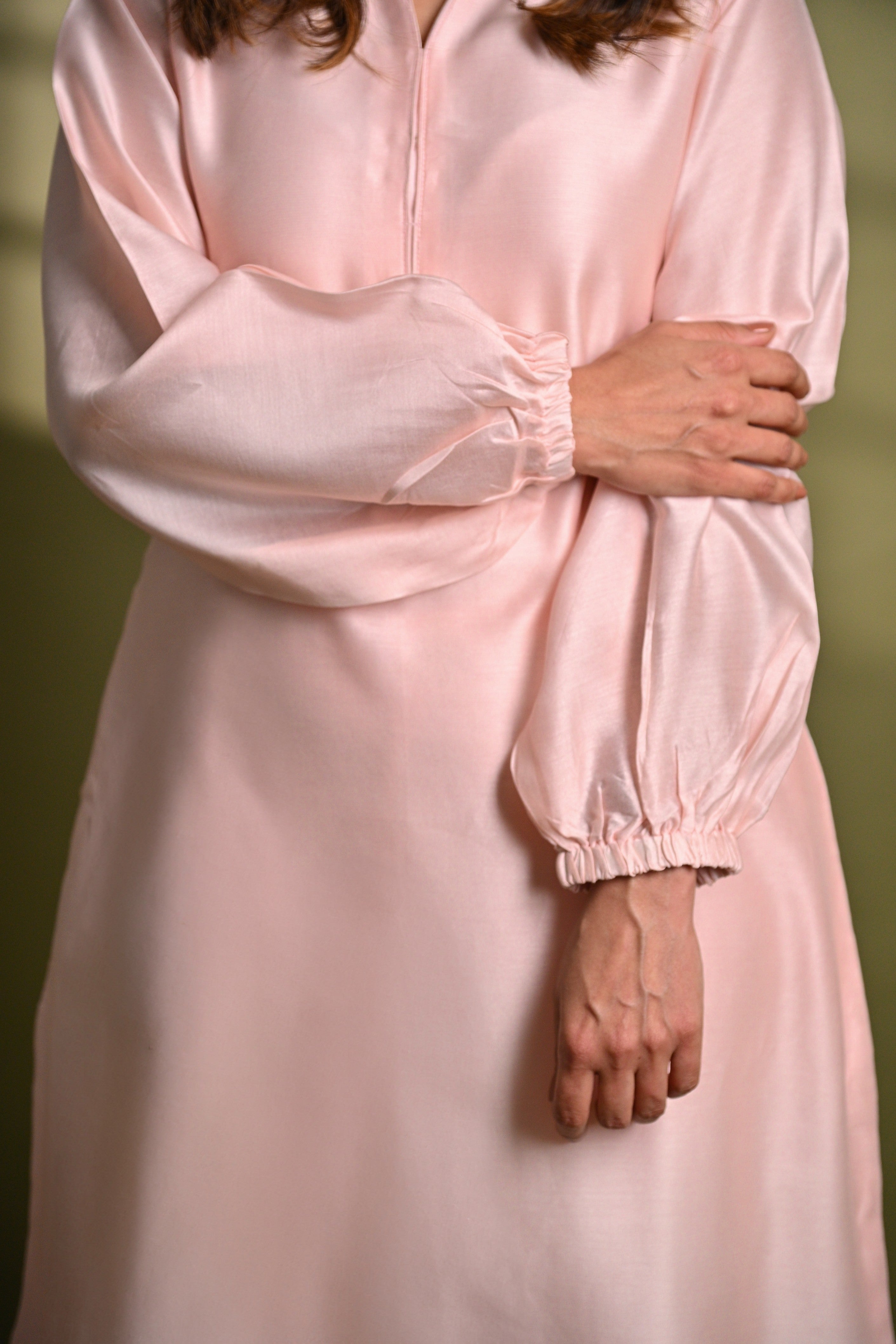 Pastel Pink Kurta and Pant Set
